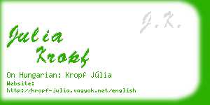 julia kropf business card